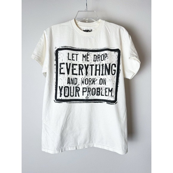 Vintage Infinite Ink T-shirt Adults Medium Let Me Drop Everything Spellout Tee - Picture 1 of 6